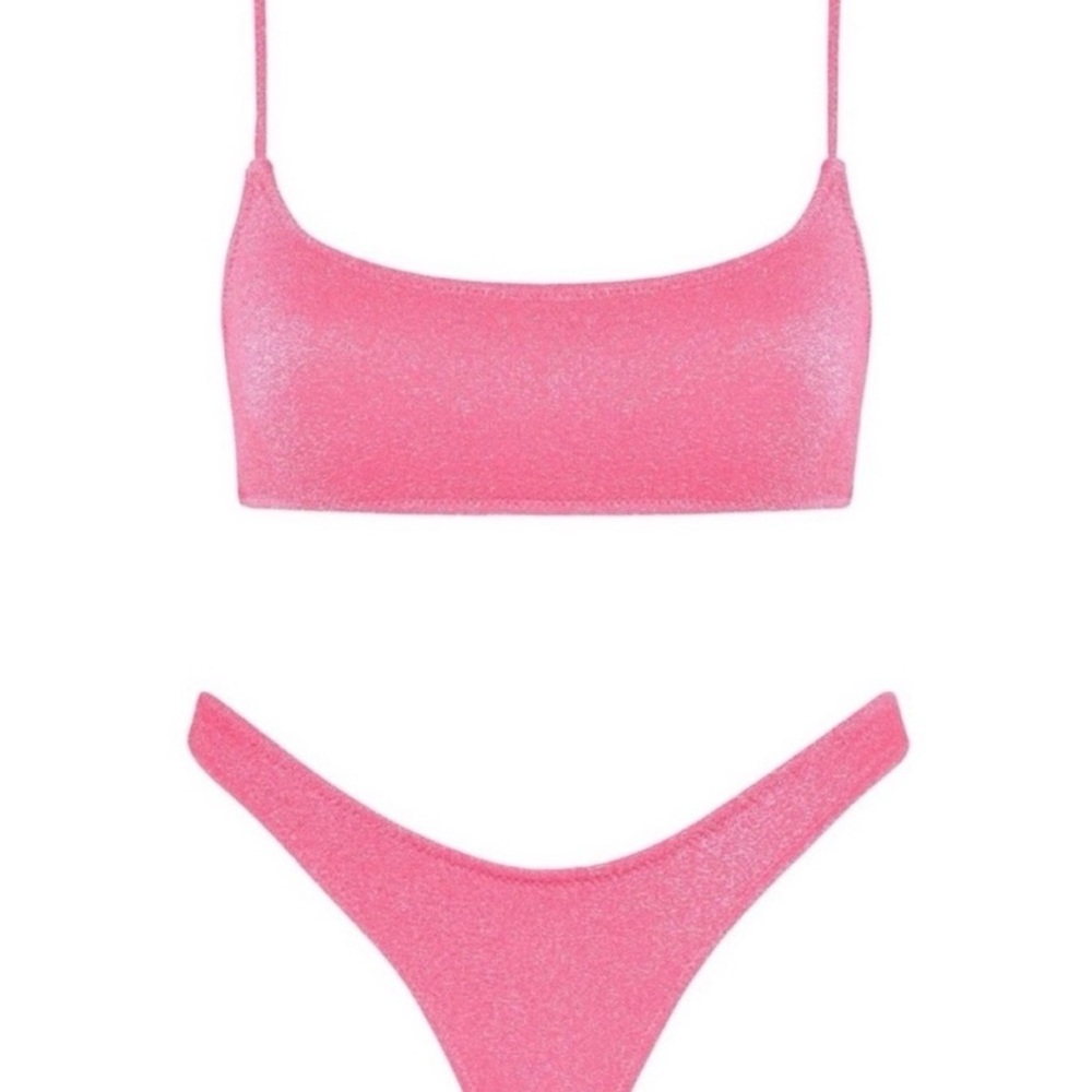 triangl swimwear Pink Textured Bikini Set - Picture 2 of 2